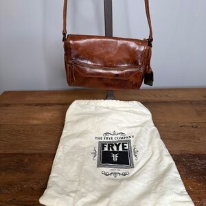 Frye Foldover Leather Crossbody Bag
